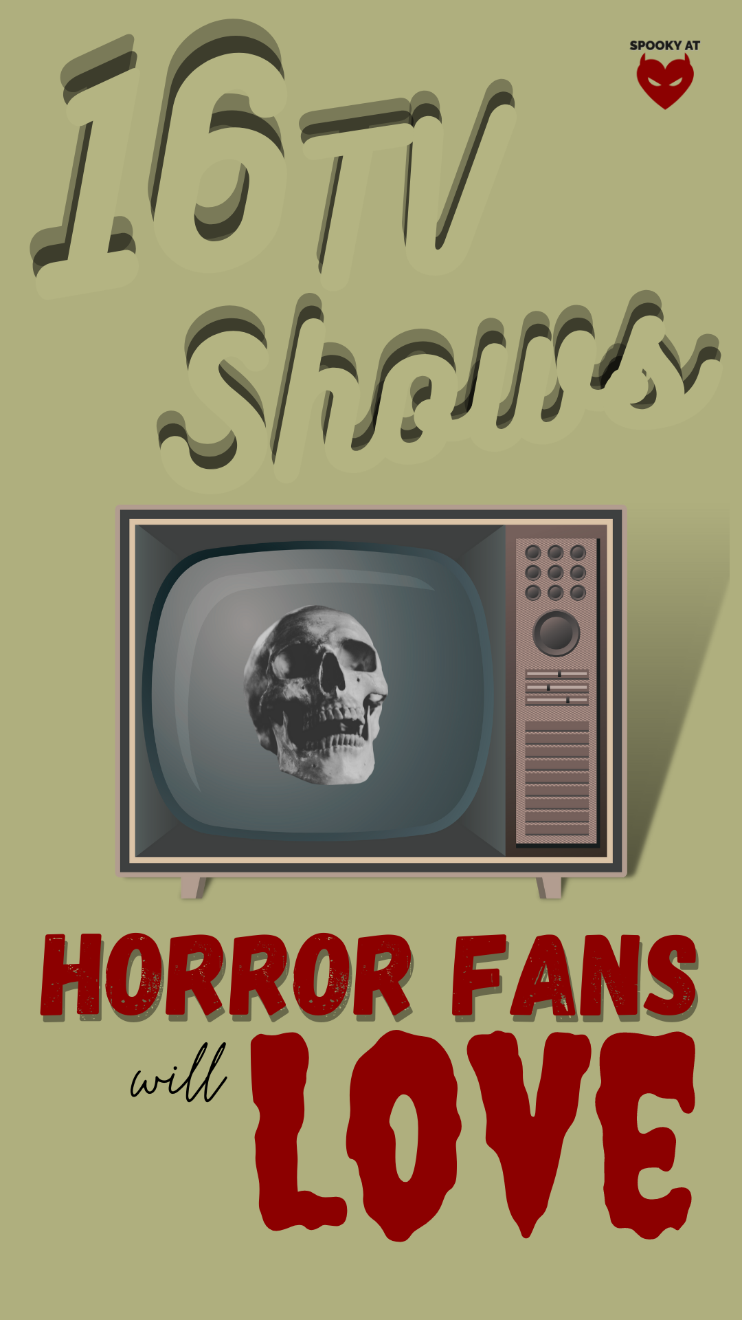 16 tv shows for horror fans Pinterest pin