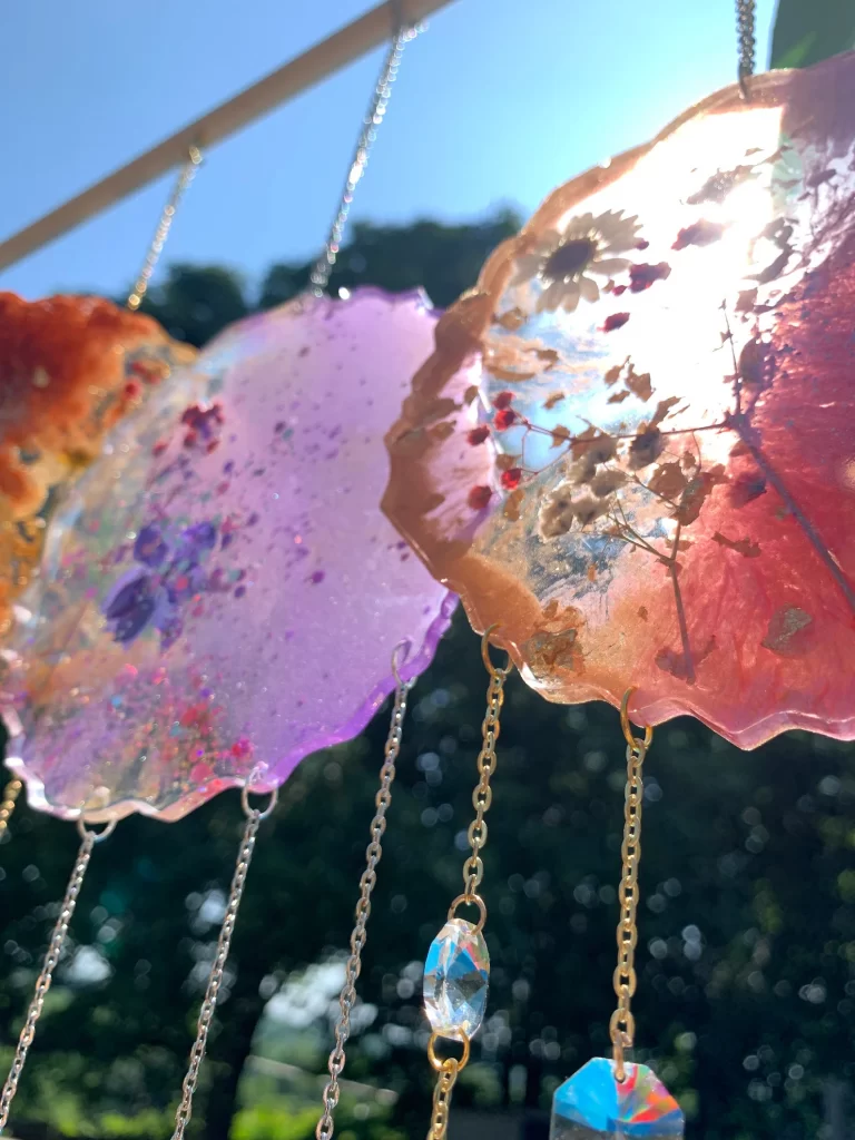 Charming and colorful sun-catchers for your boho or witchy garden.