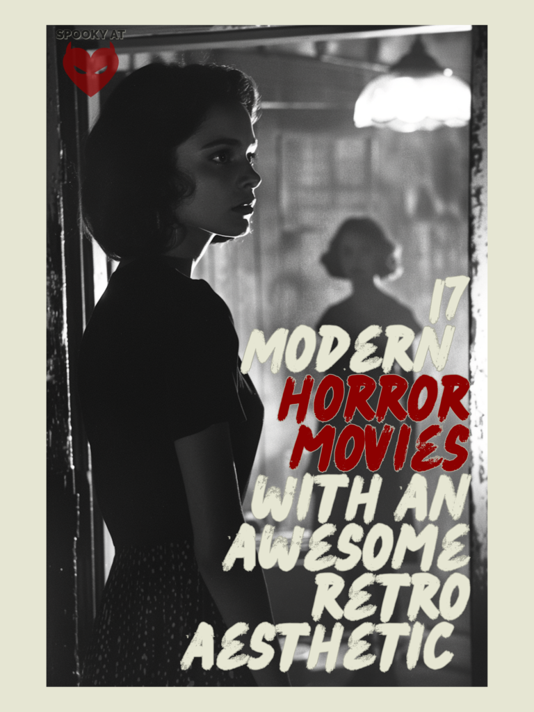 retro-inspired horror movies - pinterest pinnable pin image. Save the image, save the list!